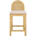 Tojo Cane Roundback Countr Stool - BST6507A - Natural/White - Safavieh