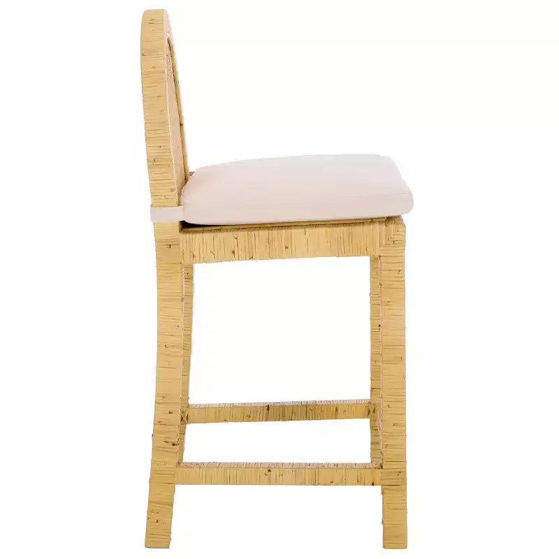Sgabello Tojo Cane Roundback Countr - BST6507A - Naturale/Bianco - Safavieh