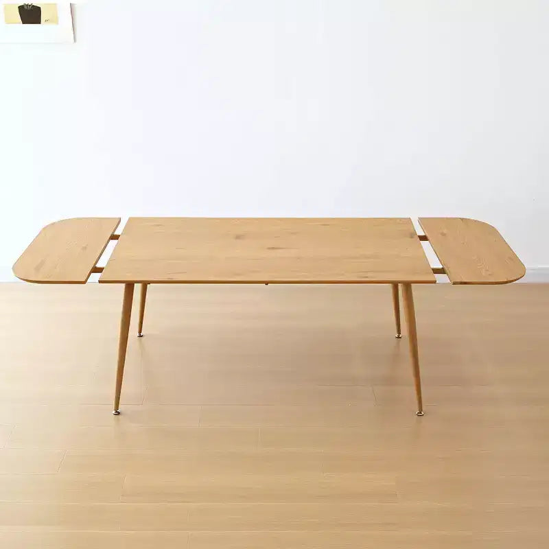 Set da tavolo da pranzo espandibile da 9 pezzi, tavolo allungabile effetto legno da 94,5" e 8 comode sedie con schienale curvo per cucina o sala da pranzo-Panipeachy