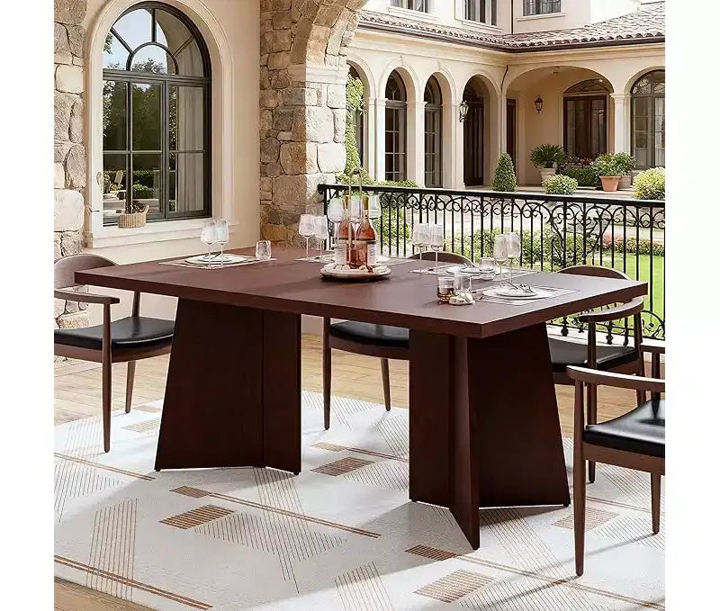 Tavolo da Pranzo per 6-8 Persone - Tavolo da Cucina Lungo Moderno da 160cm con Ampio Piano e Robuste Gambe a Basamento, Tavolo da Pranzo per Cucina