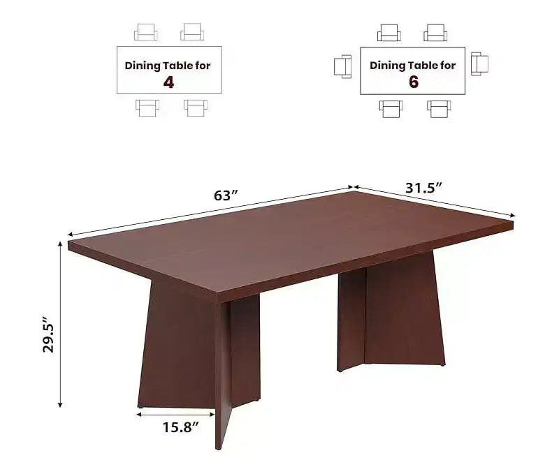 Tavolo da Pranzo per 6-8 Persone - Tavolo da Cucina Lungo Moderno da 160cm con Ampio Piano e Robuste Gambe a Basamento, Tavolo da Pranzo per Cucina