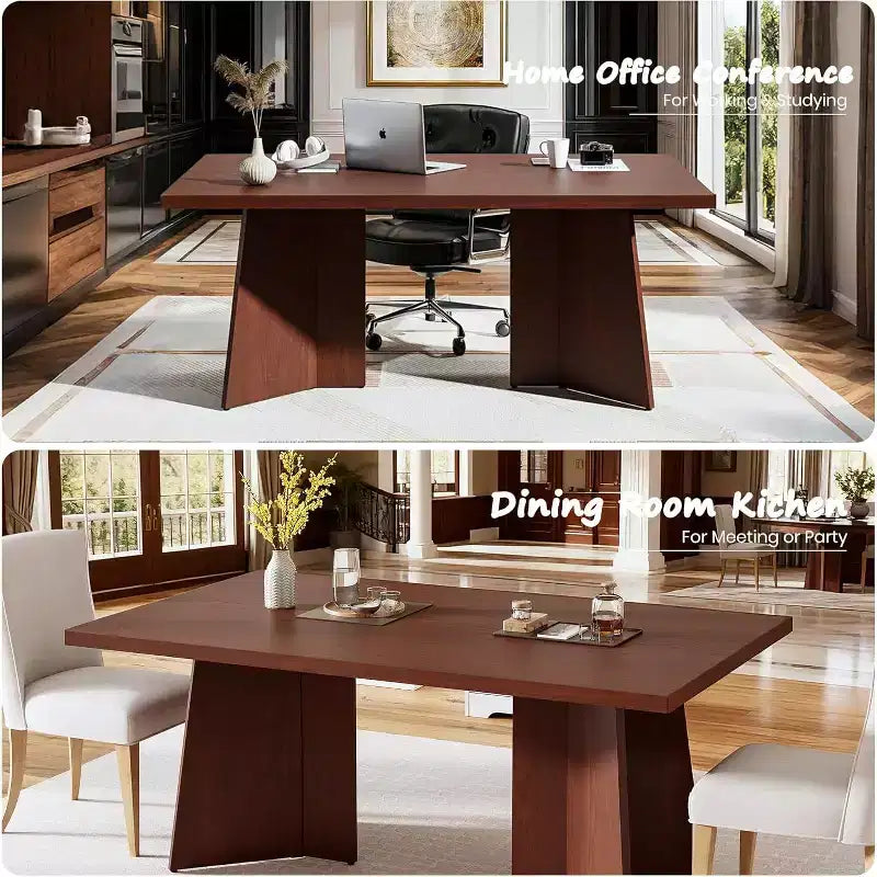 Tavolo da Pranzo per 6-8 Persone - Tavolo da Cucina Lungo Moderno da 160cm con Ampio Piano e Robuste Gambe a Basamento, Tavolo da Pranzo per Cucina