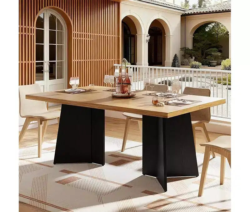 Tavolo da Pranzo per 6-8 Persone - Tavolo da Cucina Lungo Moderno da 160cm con Ampio Piano e Robuste Gambe a Basamento, Tavolo da Pranzo per Cucina