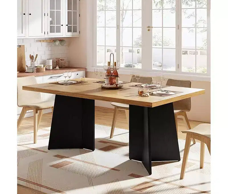 Tavolo da Pranzo per 6-8 Persone - Tavolo da Cucina Lungo Moderno da 160cm con Ampio Piano e Robuste Gambe a Basamento, Tavolo da Pranzo per Cucina