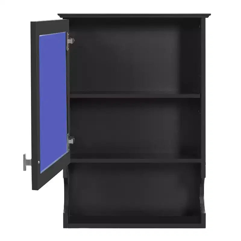 CASAINC Mobiletto da Bagno da Parete da 50 cm con Specchio e Anta Contenitore