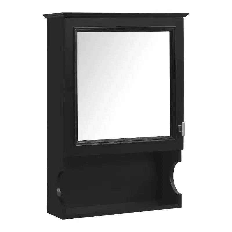 CASAINC Mobiletto da Bagno da Parete da 50 cm con Specchio e Anta Contenitore