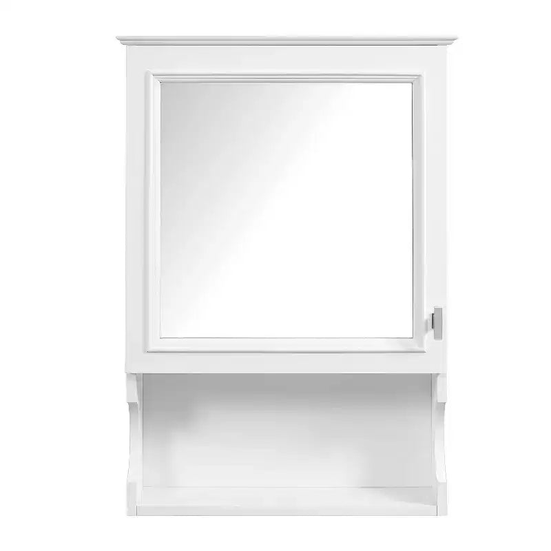 CASAINC Mobiletto da Bagno da Parete da 50 cm con Specchio e Anta Contenitore