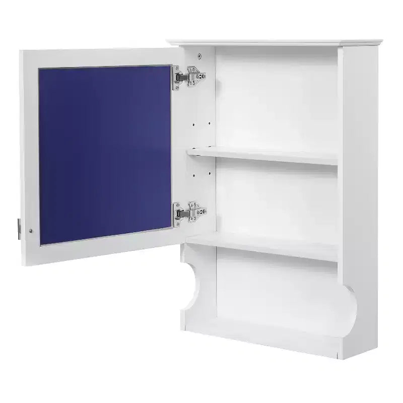 CASAINC Mobiletto da Bagno da Parete da 50 cm con Specchio e Anta Contenitore
