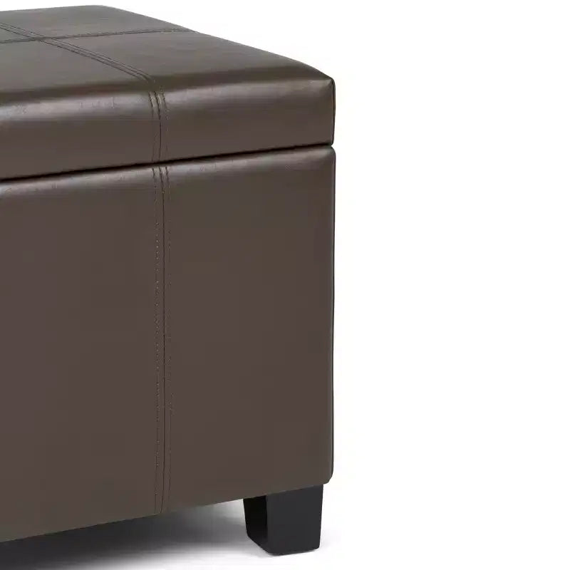 Okak Pouf Contenitore Rettangolare da 36" con Seduta Imbottita Larga, Panca da Fondo Letto con Struttura in Legno, Poggiapiedi Ottomano per Soggiorno