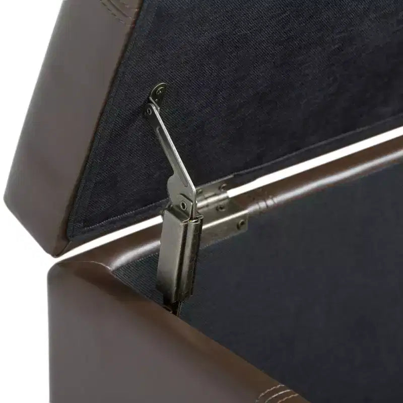 Okak Pouf Contenitore Rettangolare da 36" con Seduta Imbottita Larga, Panca da Fondo Letto con Struttura in Legno, Poggiapiedi Ottomano per Soggiorno