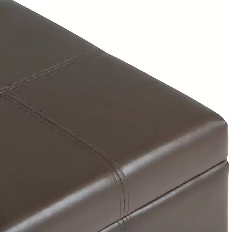 Okak Pouf Contenitore Rettangolare da 36" con Seduta Imbottita Larga, Panca da Fondo Letto con Struttura in Legno, Poggiapiedi Ottomano per Soggiorno