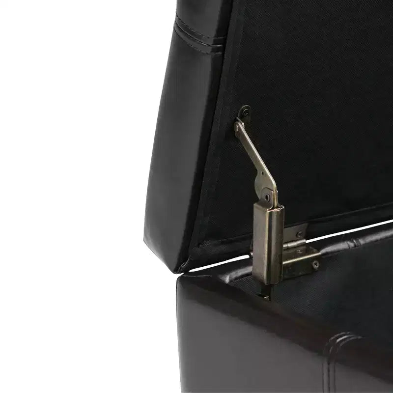 Okak Pouf Contenitore Rettangolare da 36" con Seduta Imbottita Larga, Panca da Fondo Letto con Struttura in Legno, Poggiapiedi Ottomano per Soggiorno