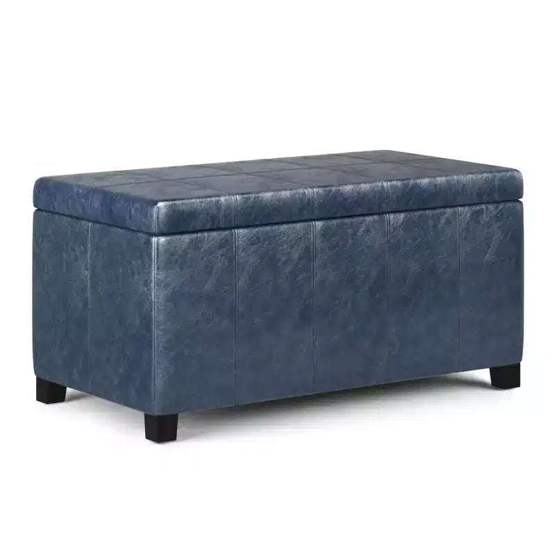 Okak Pouf Contenitore Rettangolare da 36" con Seduta Imbottita Larga, Panca da Fondo Letto con Struttura in Legno, Poggiapiedi Ottomano per Soggiorno