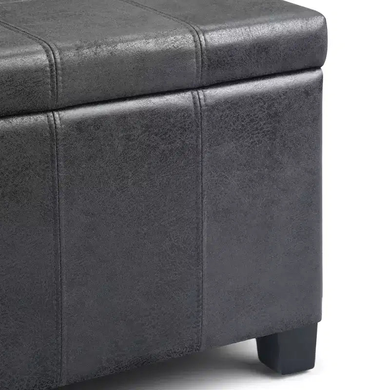 Okak Pouf Contenitore Rettangolare da 36" con Seduta Imbottita Larga, Panca da Fondo Letto con Struttura in Legno, Poggiapiedi Ottomano per Soggiorno