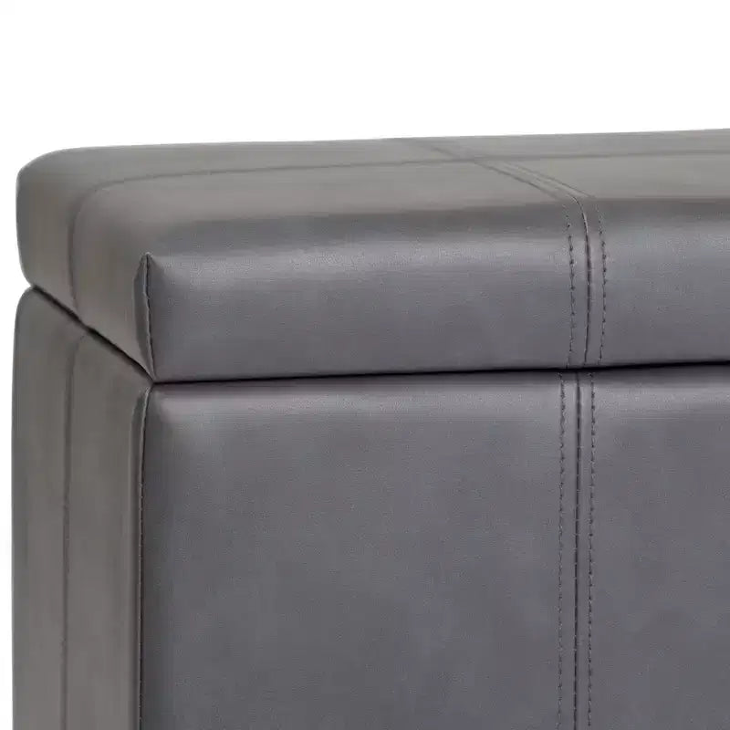Okak Pouf Contenitore Rettangolare da 36" con Seduta Imbottita Larga, Panca da Fondo Letto con Struttura in Legno, Poggiapiedi Ottomano per Soggiorno