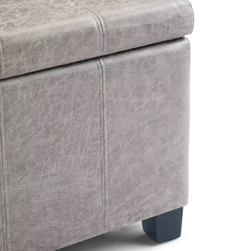 Okak Pouf Contenitore Rettangolare da 36" con Seduta Imbottita Larga, Panca da Fondo Letto con Struttura in Legno, Poggiapiedi Ottomano per Soggiorno