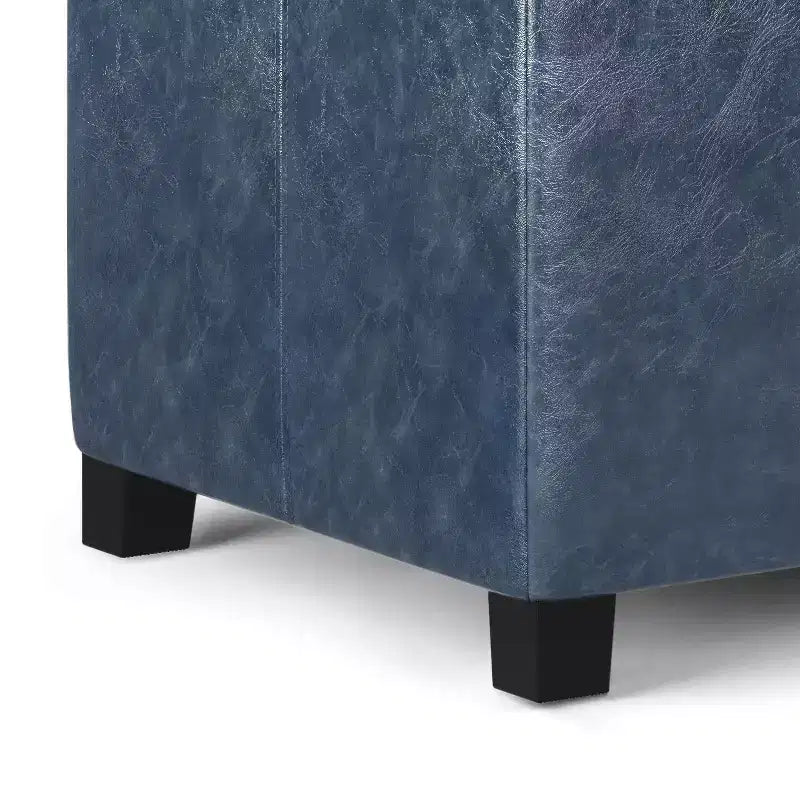 Okak Pouf Contenitore Rettangolare da 36" con Seduta Imbottita Larga, Panca da Fondo Letto con Struttura in Legno, Poggiapiedi Ottomano per Soggiorno