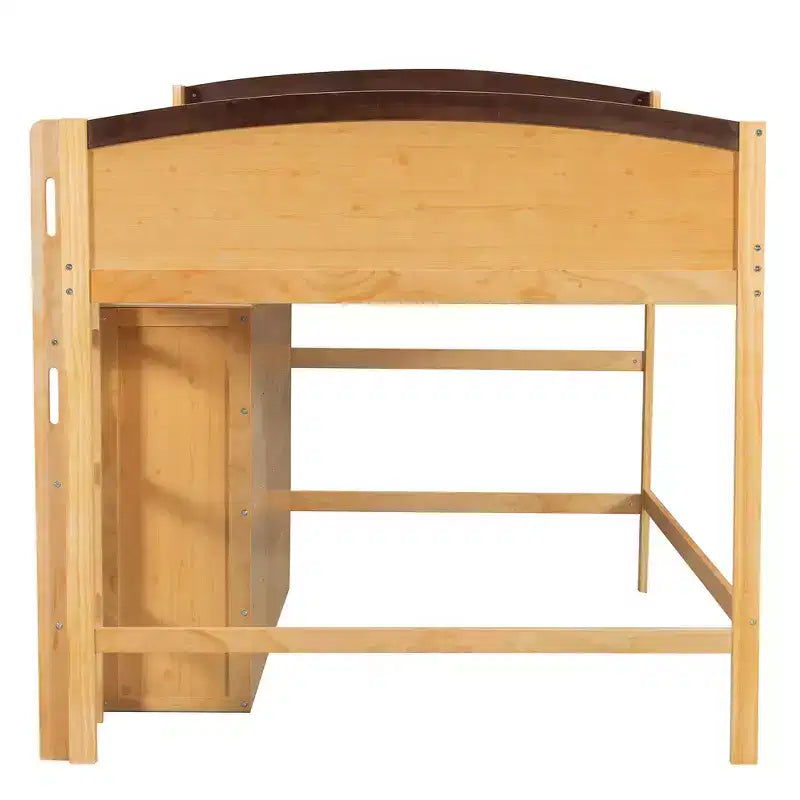 Telaio letto a soppalco singolo Whisen con armadietto contenitore, guardaroba, struttura robusta