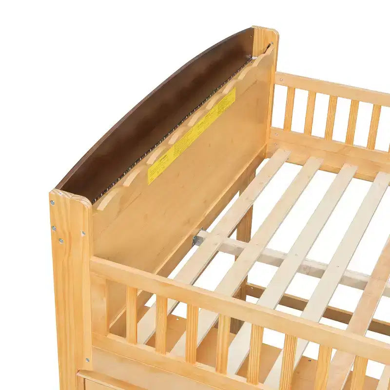 Telaio letto a soppalco singolo Whisen con armadietto contenitore, guardaroba, struttura robusta