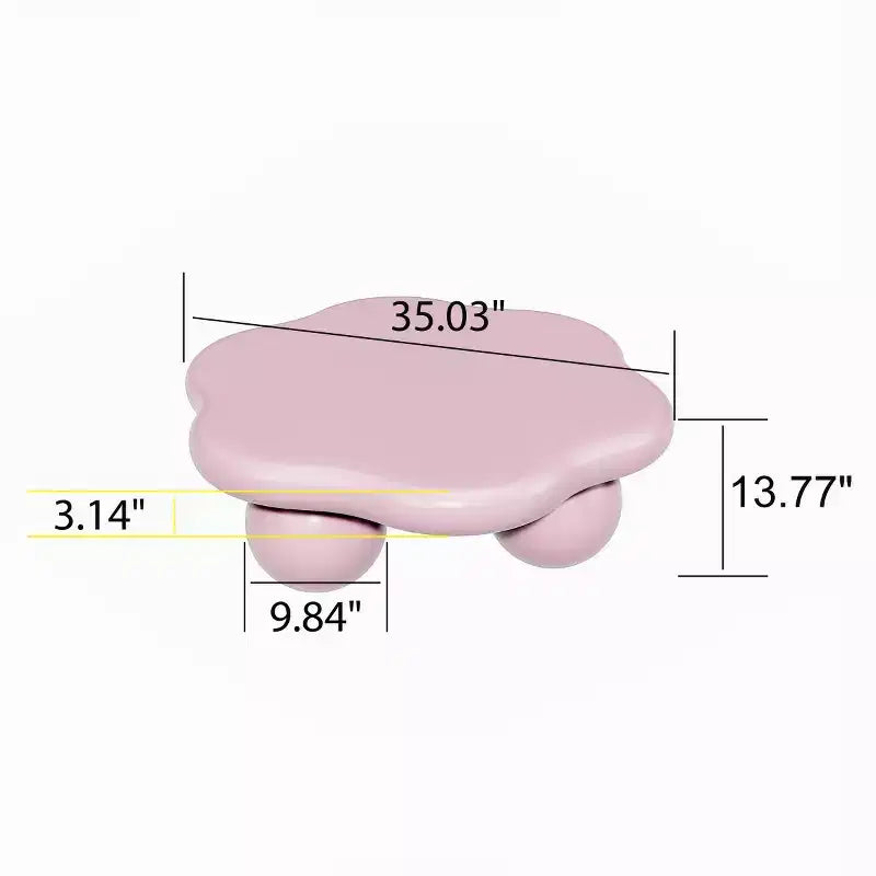 Tavolino da Caffè Moderno a Forma di Nuvola, Tavolino Minimalista con Gambe Sferiche, Tavolino Piccolo per Soggiorno o Appartamento-Panipeachy