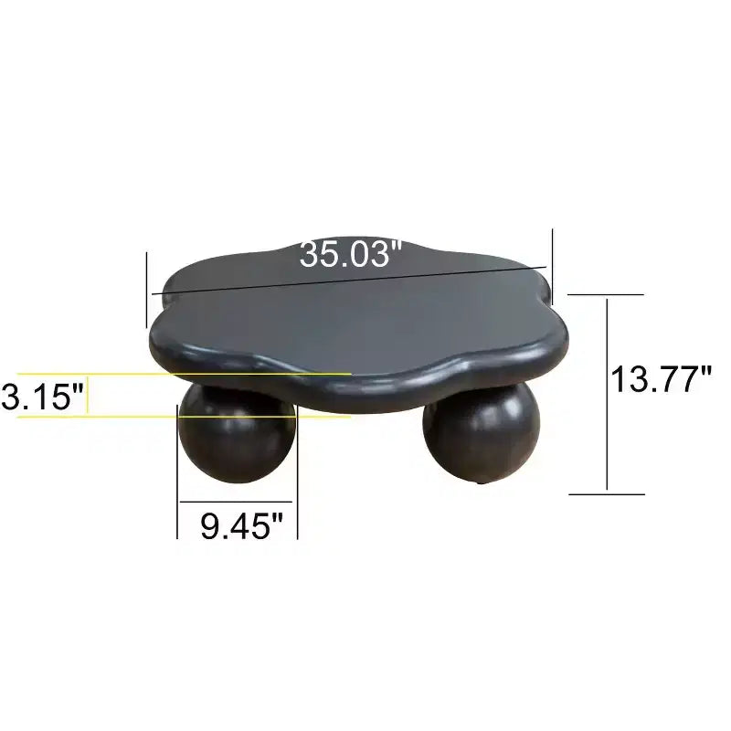 Tavolino da Caffè Moderno a Forma di Nuvola, Tavolino Minimalista con Gambe Sferiche, Tavolino Piccolo per Soggiorno o Appartamento-Panipeachy