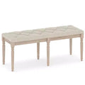 Costway 1/2 PCS 47.5 End of Bed Bench w/ Tufted Decoration & Antiqued Legs for Living Room