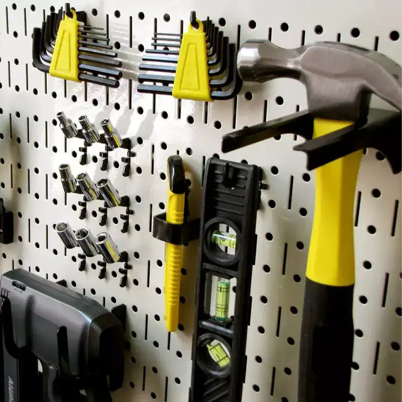 Wall Control 32 x 16 Bacheca portautensili modulare orizzontale in metallo standard per garage e tettoie con staffe di montaggio, viola (confezione da 3)