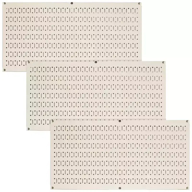 Wall Control 32 x 16 Horizontal Modular Metal Pegboard Standard Tool Organizer for Garages and Sheds with Mounting Brackets, Purple (3 Pack)