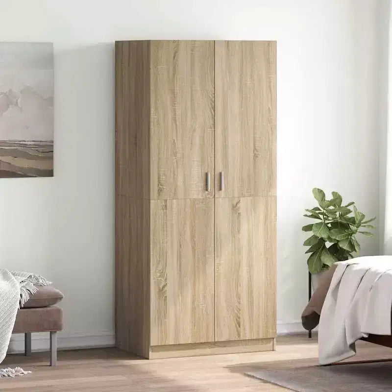 vidaXL Armadio rovere Sonoma Legno multistrato Armadio compatto