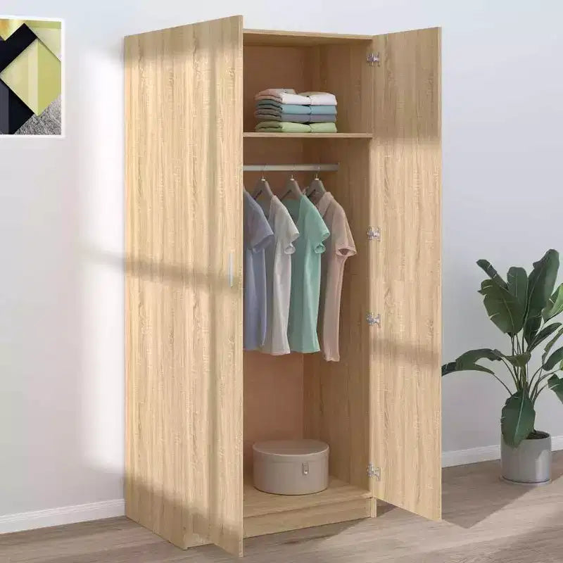 vidaXL Armadio rovere Sonoma Legno multistrato Armadio compatto