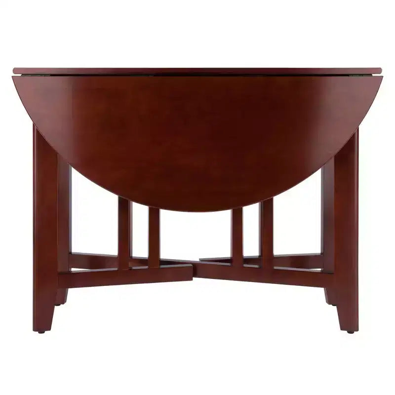 Tavolo da pranzo rotondo con doppie alette a scomparsa Alamo da 42" in legno/noce - Winsome