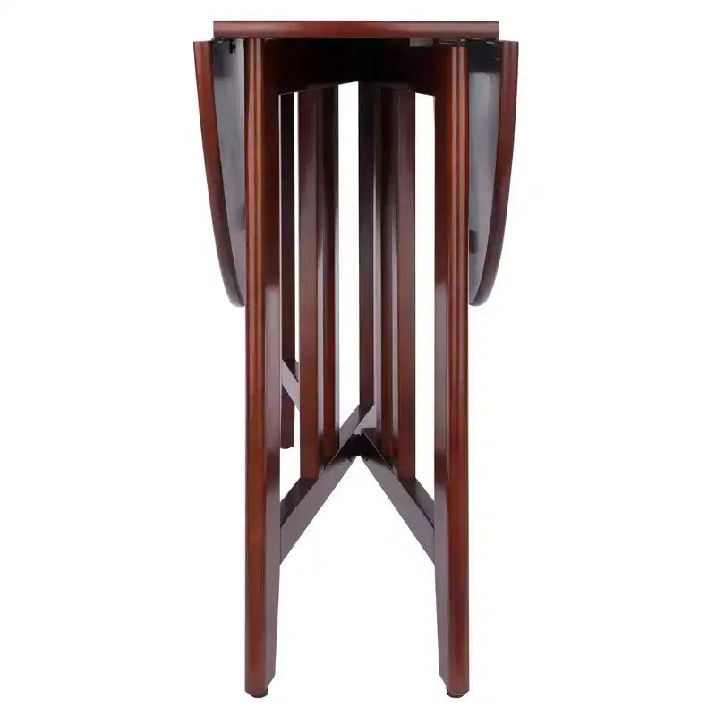 Tavolo da pranzo rotondo con doppie alette a scomparsa Alamo da 42" in legno/noce - Winsome