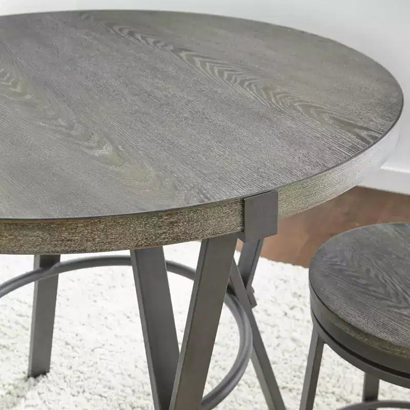 Steve Silver Co. Tavolo rotondo da bancone Portland grigio