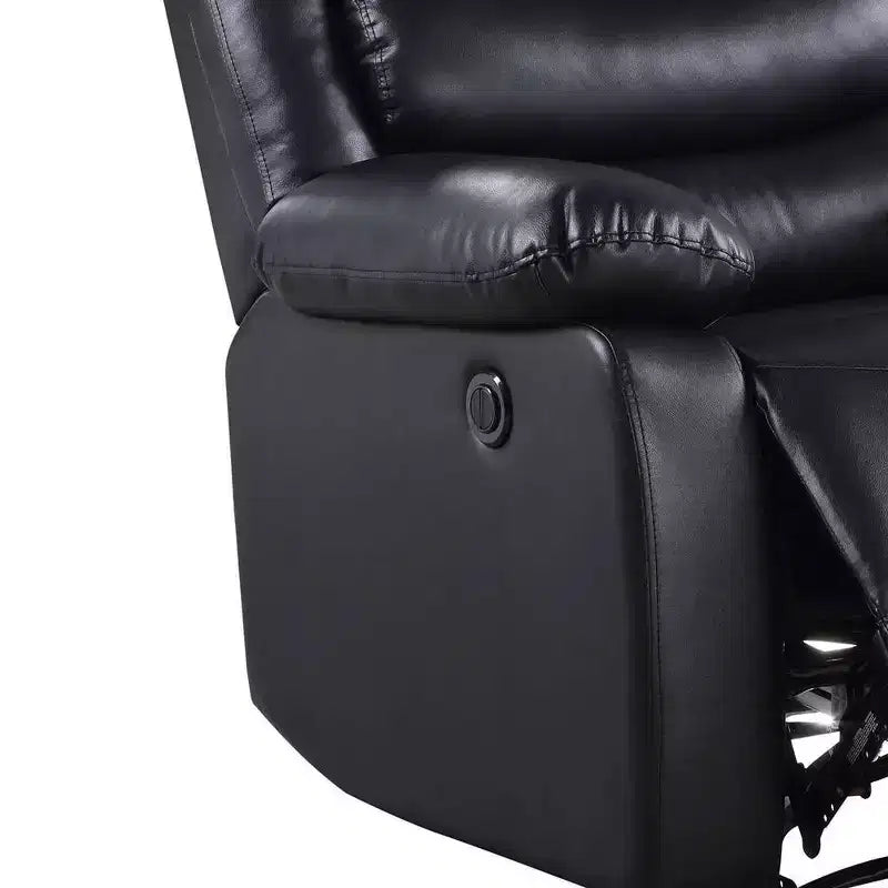 Divano reclinabile Eilbra in similpelle PU nero da 39" - Acme Furniture