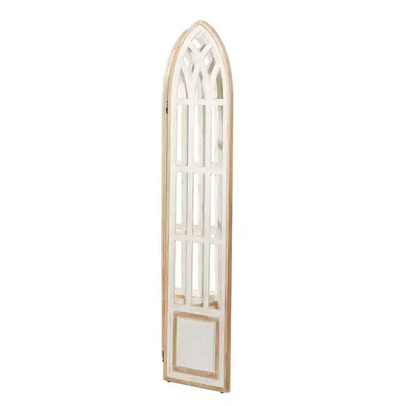 Paravento divisorio in legno bianco - Olivia & May: Elegante separé a 3 pannelli, nessun assemblaggio richiesto