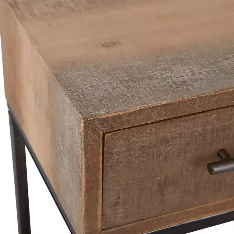 Morris Console Table Marrone - Finch: Finitura Moderna Effetto Usurato, Larghezza 36", Forma Rettangolare per Ingresso, Struttura in Legno