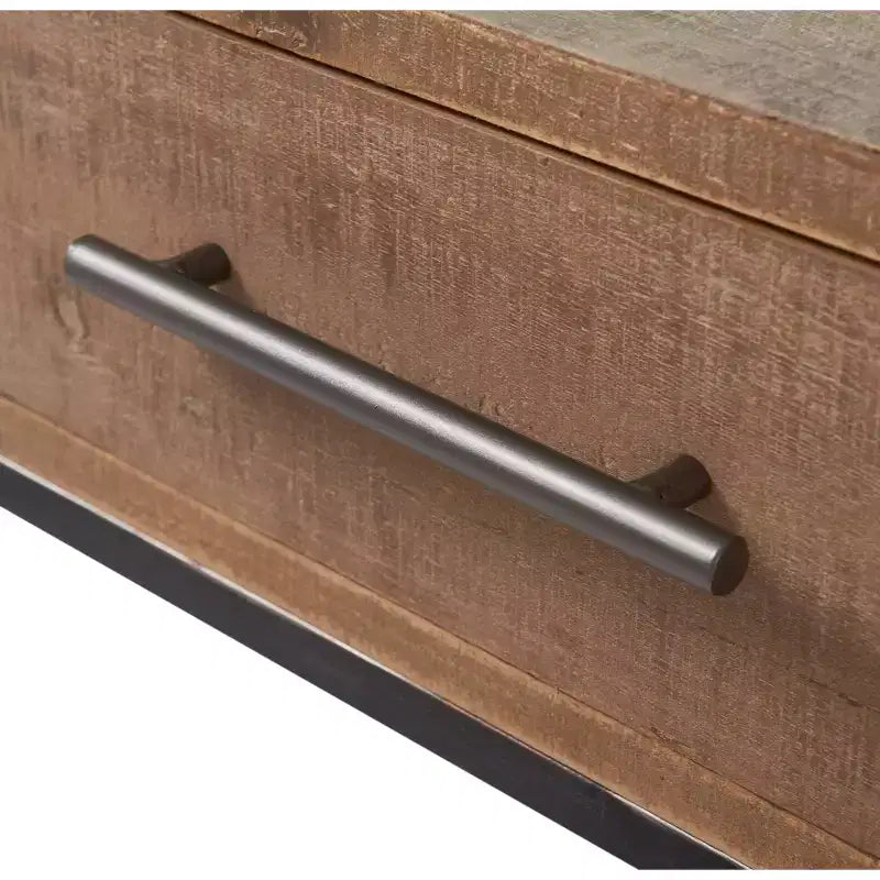Morris Console Table Marrone - Finch: Finitura Moderna Effetto Usurato, Larghezza 36", Forma Rettangolare per Ingresso, Struttura in Legno