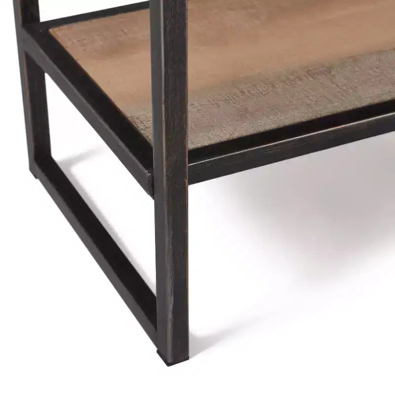 Morris Console Table Marrone - Finch: Finitura Moderna Effetto Usurato, Larghezza 36", Forma Rettangolare per Ingresso, Struttura in Legno