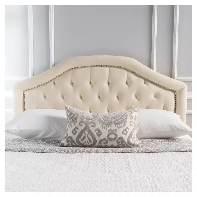 Testiera imbottita Killian letto matrimoniale francese/matrimoniale americano – Christopher Knight Home