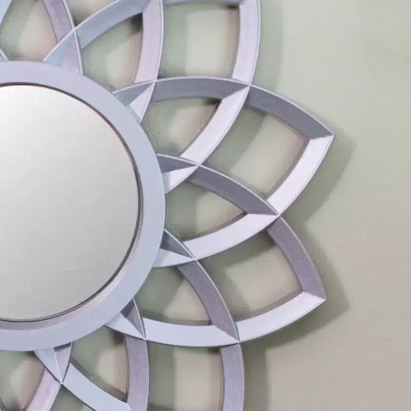 Northlight Set di 3 specchi floreali ad arco argento opaco Decorazione murale 10