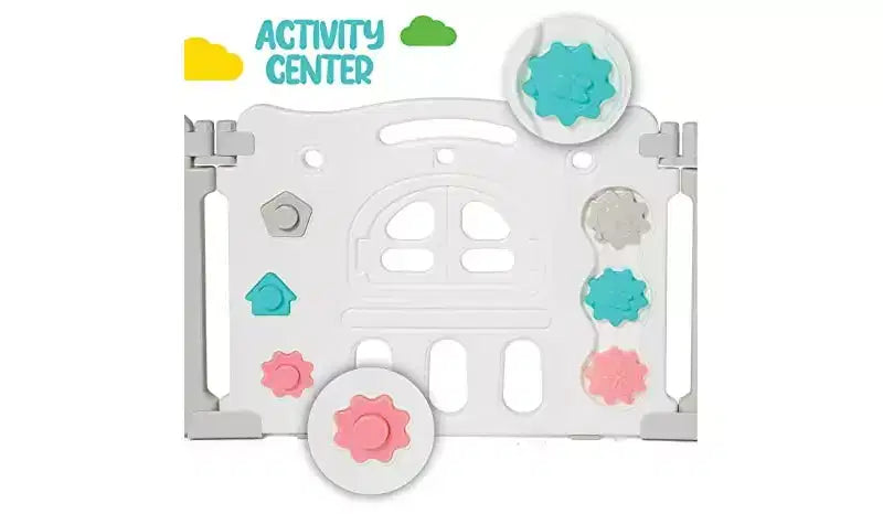 Box per bambini grande centro attività di sicurezza - Recinto per bambini a 14 pannelli con forma regolabile e opzione pieghevole - Play22Usa