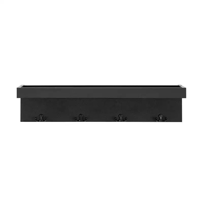 25.6 x 5.75 Wall Mounted Entryway Coat Rack with Decorative Ledge Shelf and Hooks - Danya B.