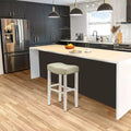 Sgabello da Bar Senza Schienale WestinTrends 29", con Seduta a Sella, Bianco Antico/Beige
