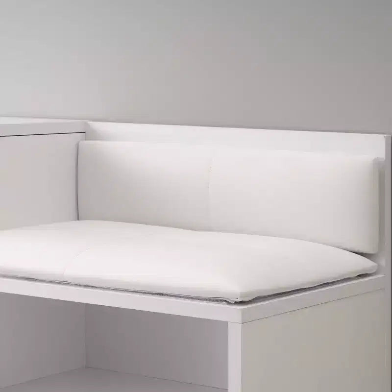 Panca scarpiera VECELO con contenitore per ingresso, cuscino imbottito rimovibile, anta a persiana
