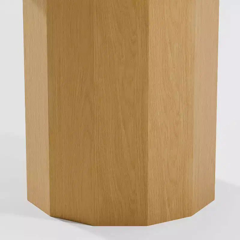 Dovelina Tavolo da pranzo rotondo Mid-Century in legno Tavolo da cucina per 4 persone - Legno naturale
